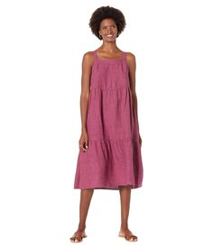 Платье Eileen Fisher, Petite Tiered Strap Full-Length Dress in Washed Organic Linen Delave