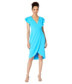 Платье Donna Morgan, Wrap Midi with Ruffle Sleeve