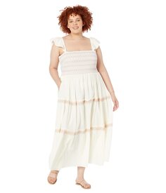 Платье Madewell, Plus Lucie Smocked Tiered Midi Dress