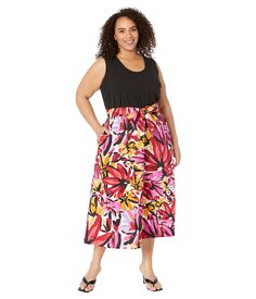 Платье Donna Morgan, Plus Size Maxi Dress w/ Tie Waist