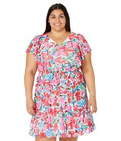 Платье Donna Morgan, Plus Size Mini Dress with Flutter Sleeve