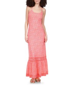 Платье MICHAEL Michael Kors, Border Tank Ruffle Maxi Dress