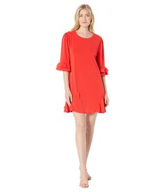 Платье CeCe, Long Sleeve Ruffled Knit Dress