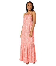 Платье H Halston, Sleeveless Spaghetti Strap Tier Dress