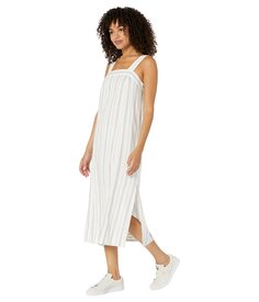Платье Madewell, Linen-Cotton Princess-Seamed Midi Dress in Stripe