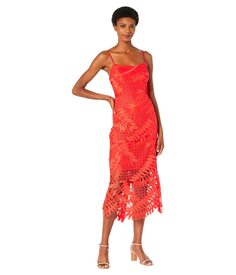 Платье MILLY, Emmett Tropical Palm Lace Dress