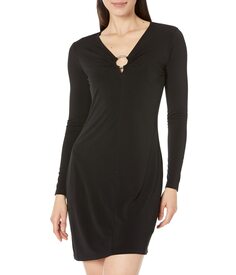 Платье MICHAEL Michael Kors, Long Sleeve Center Front Ring Cutout Dress