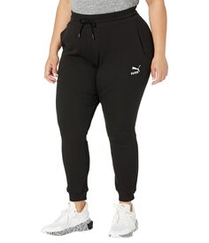 Женские брюки спортивные Puma Plus Size Classics Ribbed, черный