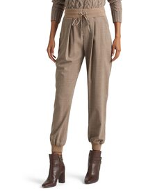 Брюки LAUREN Ralph Lauren, Wool Crepe Jogger Pants