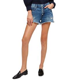 Шорты 7 For All Mankind, Monroe Cutoffs Exposed Buttons in Pisces Blue Rigid