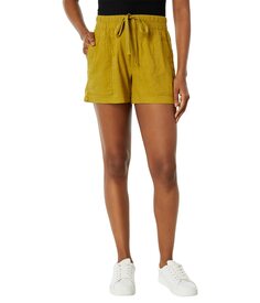 Шорты KUT from the Kloth, Smocked Waistband Stretch Linen Shorts with Drawcord &amp; Porkchop Pockets