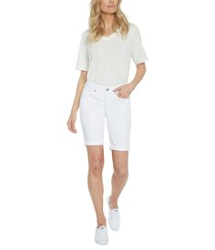 Шорты NYDJ, Ella Shorts w/ 1&quot; Cuff in Optic White