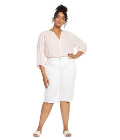 Шорты NYDJ Plus Size, Plus Size Kristie 80s Bermuda in Optic White