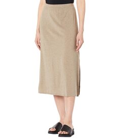 Юбка Eileen Fisher, Full-Length Flared Skirt with Side Slits in Melange Tencel Jersey