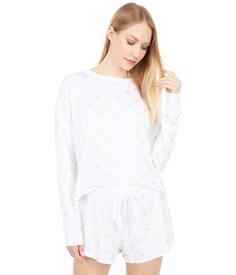 Пуловер bobi Los Angeles, Foil Print Knit Long Sleeve Top