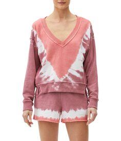 Пуловер Michael Stars, Camila Canyon Wash V-Neck Crop Sweatshirt in Hermosa French Terry