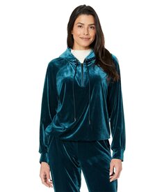 Худи Liverpool, Hooded Stretch Velvet Raglan Zip Popover