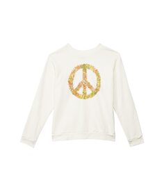 Худи Tiny Whales, Peace Flowers Graphic Boxy Sweatshirt