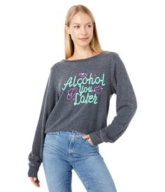 Пуловер Wildfox, Alcohol You Later Call Me Later Brushed Hacci Jersey Sweatshirt