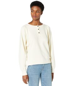 Толстовка Madewell, Henley Puff-Sleeve Sweatshirt