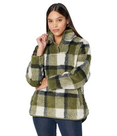 Худи Madewell, (Re)sourced Sherpa Popover Tunic Jacket in Plaid