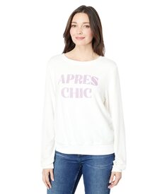 Толстовка Wildfox, Apres Chic Sweatshirt in Brushed Hacci Jersey