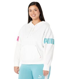 Толстовка Puma Plus Size Power Color-Block, белый