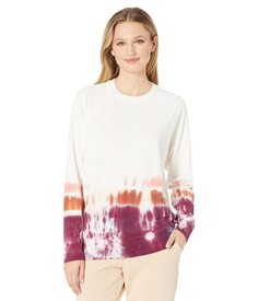 Пуловер Mod-o-doc, Tie-Dye Cotton Modal Spandex Terry Long Sleeve Slouchy Sweatshirt