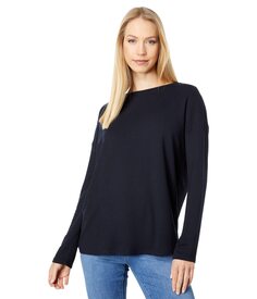 Худи Majestic Filatures, French Terry Long Sleeve Semi Relaxed High-Low Crew Neck Sweatshirt