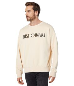 Худи Just Cavalli, Soho Crew Neck Sweatshirt with \&quot;Palm Spring Logo\&quot; Print
