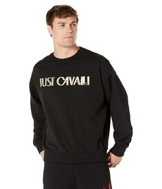 Худи Just Cavalli, Soho Crew Neck Sweatshirt with \&quot;Palm Spring Logo\&quot; Print