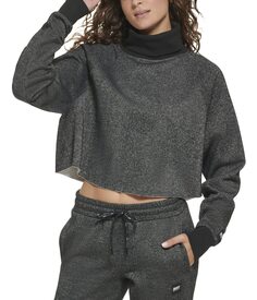 Флисовый худи DKNY, Sparkle Fleece High-Waist Relaxed Joggers