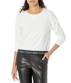 Пуловер Calvin Klein, Crop Crew Neck with Logo Tape