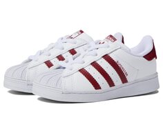 Кроссовки для малышей Adidas Originals Superstar, белый/бордовый