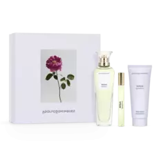 Женская туалетная вода Agua Fresca de Rosas Estuche Adolfo Dominguez, EDT 120 ml + Body Lotion 75 ml + EDT 10 ml