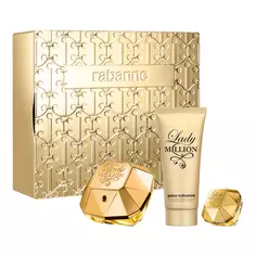 Туалетная вода унисекс Lady Million EDP Estuche Paco Rabanne, EDP 80 ml + Body Lotion 100 ml + Mini