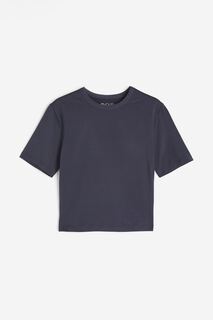 Топ короткий H&amp;M Dry Move Sports, темно-синий H&M