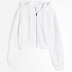 Толстовка H&amp;M Short Hooded, белый H&M