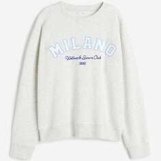 Свитшот H&amp;M Milano Printed, светло-серый H&M