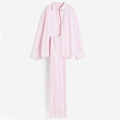 Пижама H&amp;M Striped Shirt And Pants, светло-розовый H&M
