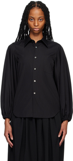 Черная рубашка со сборками Comme des Garçons