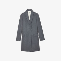 Однобортное пальто Marco из смесовой шерсти Zadig&amp;Voltaire, серый Zadig&Voltaire