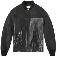 Куртка Alexander Mcqueen Hybrid Leather, черный