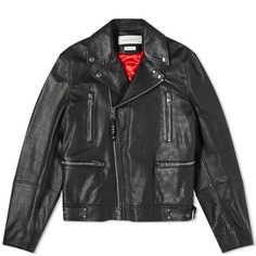 Куртка Alexander Mcqueen Leather Biker, черный