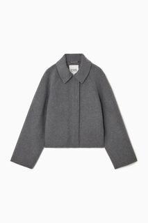 Пиджак из шерсти COS Boxed Wool, темно-серый