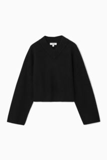 Свитер укороченный COS Cropped Wool, черный