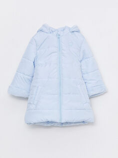Пальто для девочки с капюшоном и длинными рукавами LCW Eco