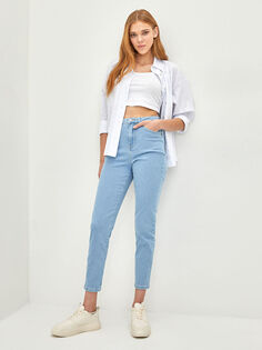 Женские джинсы Rodeo с прямыми карманами и высокой талией с завышенной талией LCW Jeans