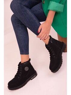 Кожаные женские ботинки до щиколотки со шнуровкой Soho Exclusive