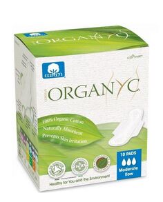 Organyc Bio гигиенические салфетки, 10 шт.